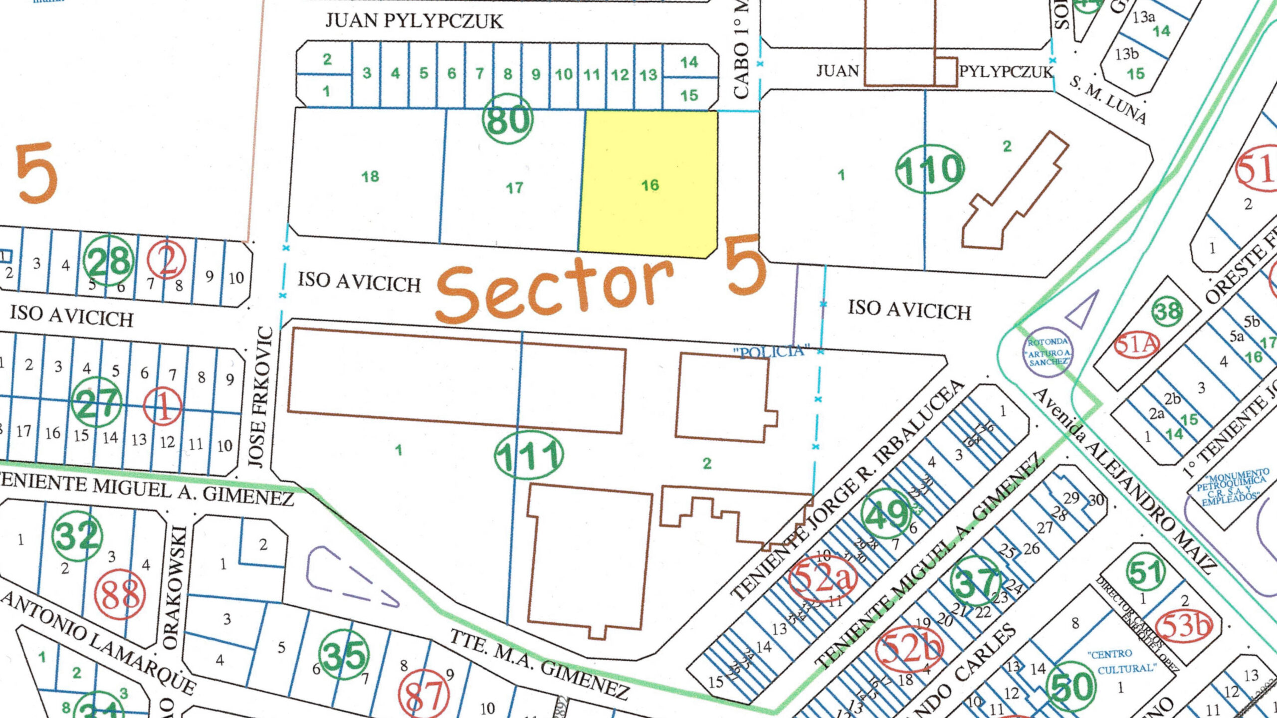 PCR - plano catastral mza 80 parcela 16
