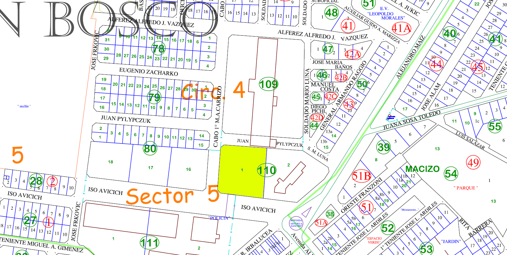 cr - manzana 110 - parcela 1 - don bosco